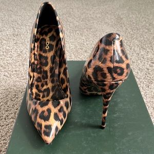 Leopard Patent Heels